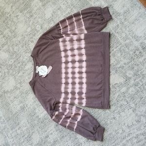 ✔️Knox Rose Women's Tie Dye Shirt Medium Brown White